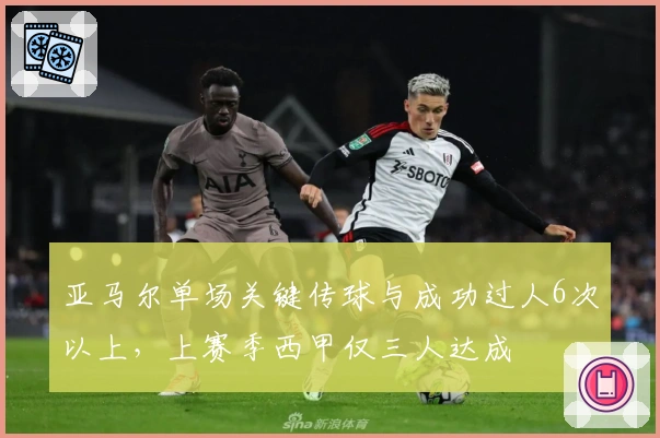 亚马尔单场关键传球与成功过人6次以上，上赛季西甲仅三人达成